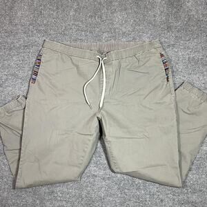 WOWIE Pants Mens 43x31 Beige Jogger Elastic Waist Cotton Stretch Big & Tall 3XLT